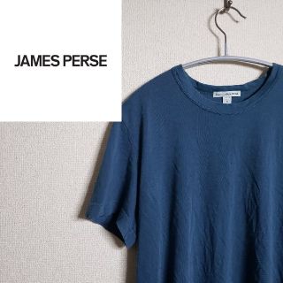 ジェームスパース(JAMES PERSE)のジェームスパース クルーネック Tシャツ 丸首 無地 ブルー セレブ サーフ(Tシャツ/カットソー(半袖/袖なし))