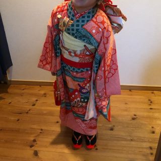 七五三 結婚式 お正月に 女の子 着物 7歳　最終お値下げしました(和服/着物)