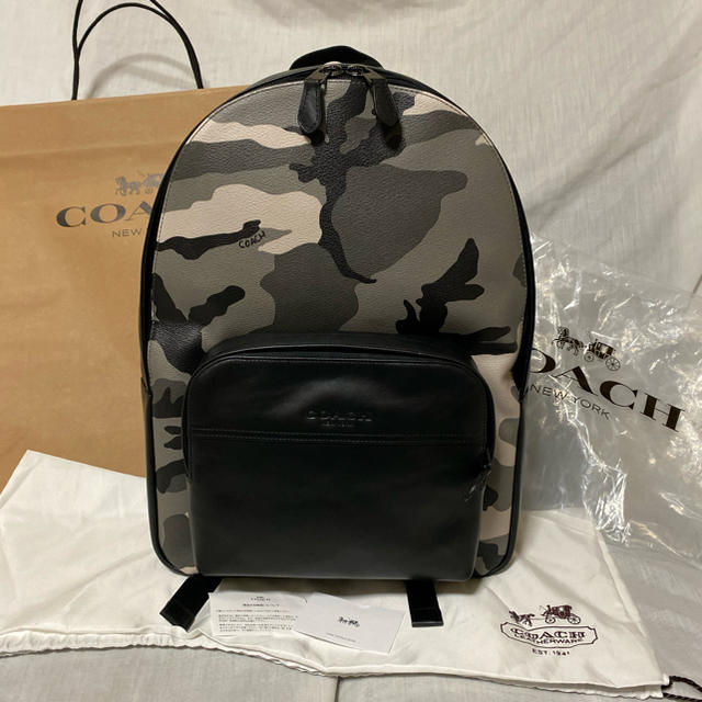 COACH - 新品 本物 正規品 COACH メンズ レザー バックパック リュック カモフラの通販 by takebeem's shop