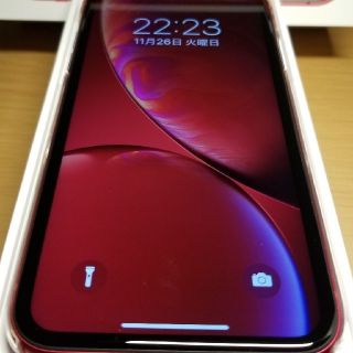 アイフォーン(iPhone)の[値下げ可能]iPhone XR 64GB SIMフリー red レッド(スマートフォン本体)