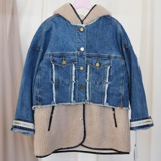 アメリヴィンテージ(Ameri VINTAGE)のEimee Law ボアドッキングフリンジGジャン 完売品(Gジャン/デニムジャケット)