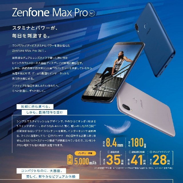 zenfone max pro (m1) メテオシルバー　新品未開封