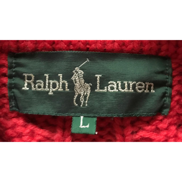 Ralph Lauren(ラルフローレン)の上品なオレンジカラー 90's vintageラルフローレン ニットカーディガン メンズのトップス(カーディガン)の商品写真