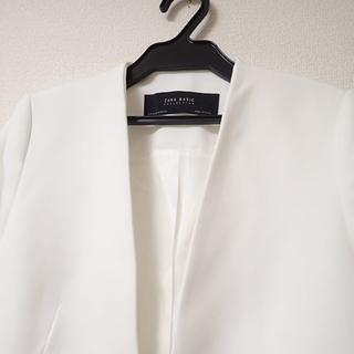 【新品未使用タグ付き】ZARA スタンドカラージャケット　ホワイト