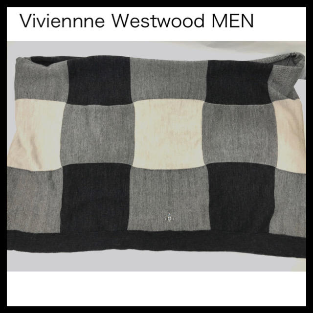 Vivienne Westwood(ヴィヴィアンウエストウッド)のヴィヴィアンウエストウッドメン　ウールチェック柄スヌード　ウールマフラータグ付き レディースのファッション小物(マフラー/ショール)の商品写真