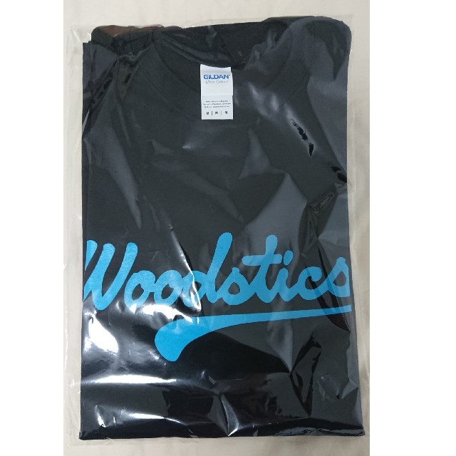 最終価格 woodstics Tシャツ ブルーロゴ 半袖 Mサイズ