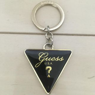 ゲス(GUESS)のGUESS ゲス キーホルダー ブラックゴールド(キーホルダー)