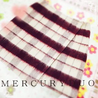 マーキュリーデュオ(MERCURYDUO)の今期♡シャギーチェックラップSK(ミニスカート)