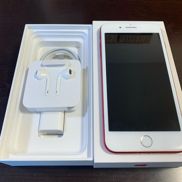 【美品】iPhone7 plus Red 128G SIMフリースマートフォン本体