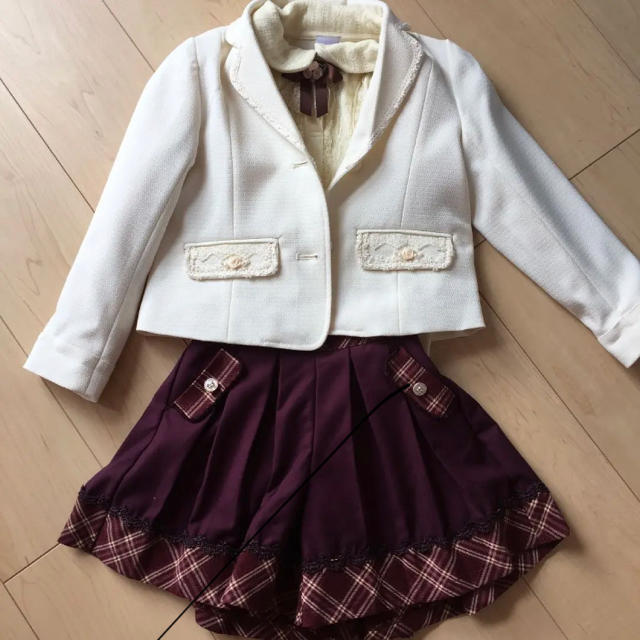 axes femme(アクシーズファム)のアクシーズファム　フォーマル3点セット　120 キッズ/ベビー/マタニティのキッズ服女の子用(90cm~)(ドレス/フォーマル)の商品写真