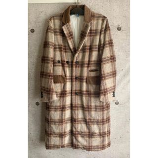 サンシー(SUNSEA)の名作 16AW SUNSEA サンシー チェック チェスターコート 中綿 茶(チェスターコート)