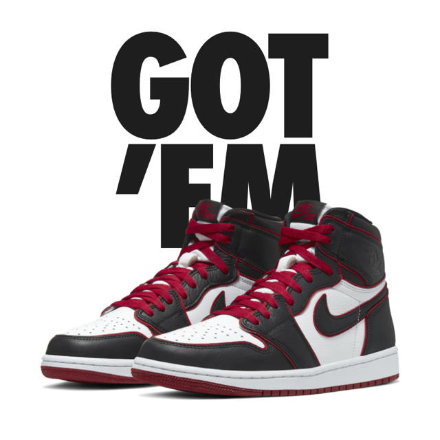 AIR JORDAN1 BLACK RED 26.5