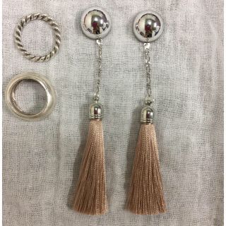 トゥデイフル(TODAYFUL)のシルバー タッセル チェーン ピアス イヤリング♡(ピアス)