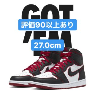 ナイキ(NIKE)のNIKE Jordan1 high OG BLACK RED 27.0cm(スニーカー)