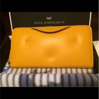 アニヤハインドマーチ(ANYA HINDMARCH)の新品 アニヤハインドマーチ 長財布 ラウンドジップ プクプク チャビー 黄(財布)