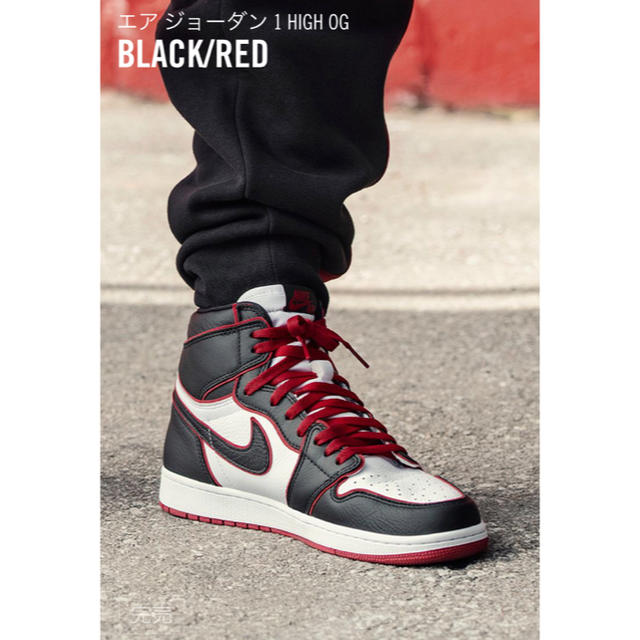 NIKE(ナイキ)のNike airjordan1  HIGH OG black/red メンズの靴/シューズ(スニーカー)の商品写真