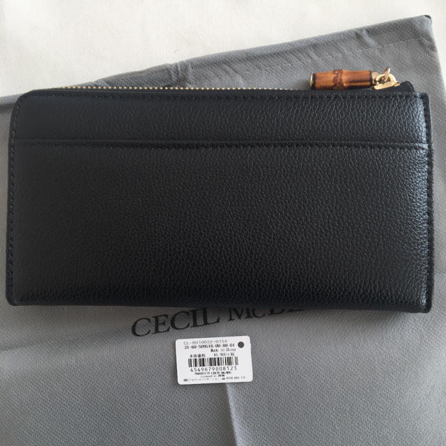 CECIL McBEE(セシルマクビー)の新品 セシルマクビー L字ファスナー 長財布 ウォレット ブラック 黒 レディースのファッション小物(財布)の商品写真