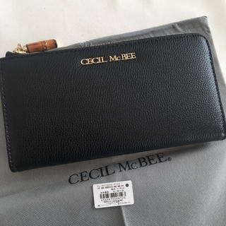 セシルマクビー(CECIL McBEE)の新品 セシルマクビー L字ファスナー 長財布 ウォレット ブラック 黒(財布)