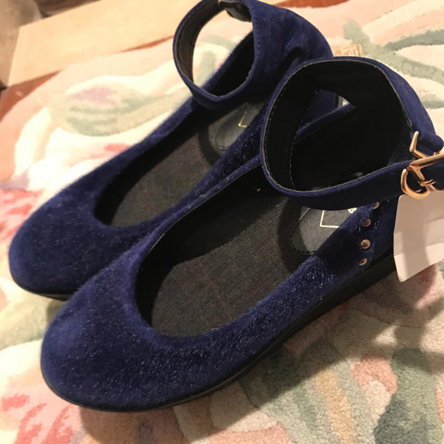 REDYAZEL(レディアゼル)の👢厚底👢 ブルー ネイビー ベロア生地 パンプス レディースの靴/シューズ(ローファー/革靴)の商品写真