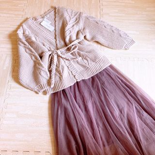 フィフス(fifth)のセット♡fifthチュールスカート♡ゆるカーディガン♡ピンク(セット/コーデ)