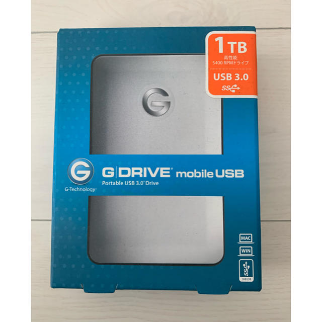 G-Technology G-DRIVE mobile USB 1TB スマホ/家電/カメラのPC/タブレット(PC周辺機器)の商品写真