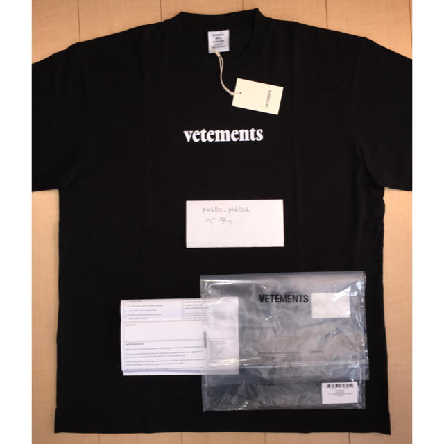 最新作 2020SS Vetements ロゴTシャツ  M 黒×白