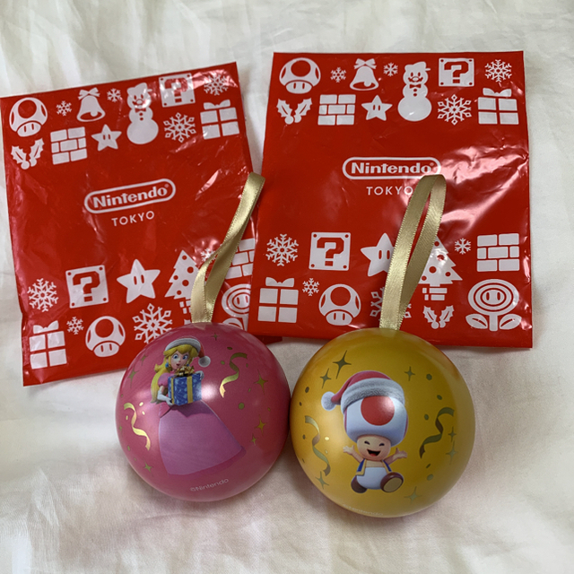 任天堂(ニンテンドウ)のピーチ姫 キノピオ クリスマスオーナメント Nintendo TOKYO 難あり エンタメ/ホビーのエンタメ その他(その他)の商品写真