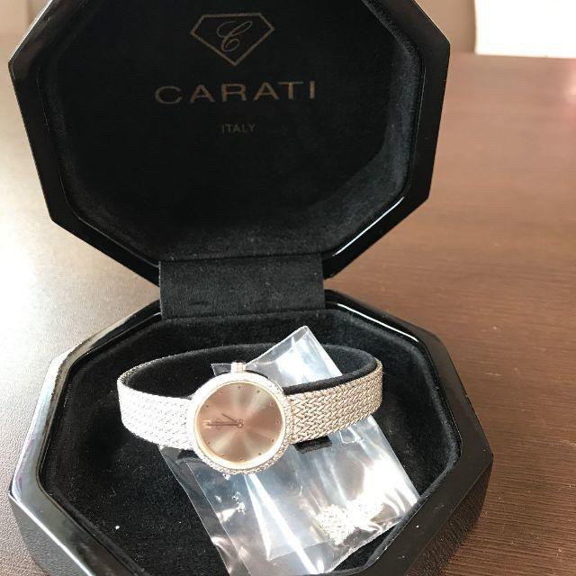 腕時計イタリア製　CARATI 18K WG 腕時計　380538 070 カラチ