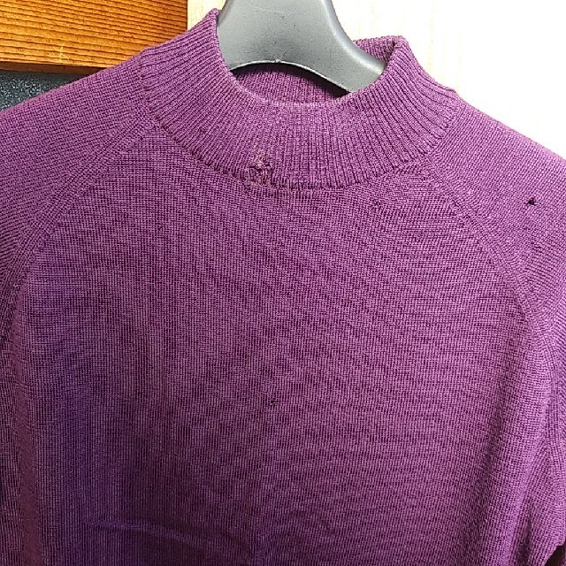 ウール毛100% 紫のニットセーターの通販 by シャネル's shop｜ラクマ