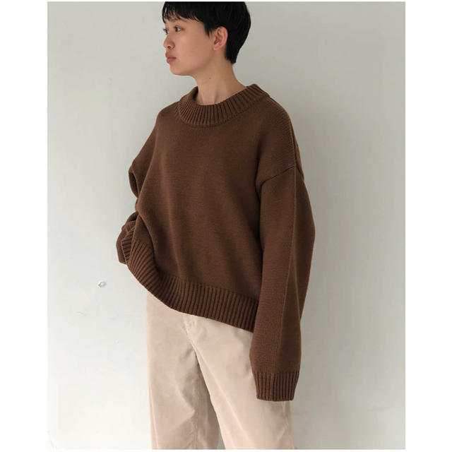 TODAYFUL(トゥデイフル)のtodayful Roundhem Heavy Knit ニットブラウン レディースのトップス(ニット/セーター)の商品写真