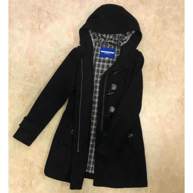 BURBERRY BLUE LABEL(バーバリーブルーレーベル)の美品　バーバリー ブルーレーベル ダッフルコート 38 ブラック レディースのジャケット/アウター(ダッフルコート)の商品写真