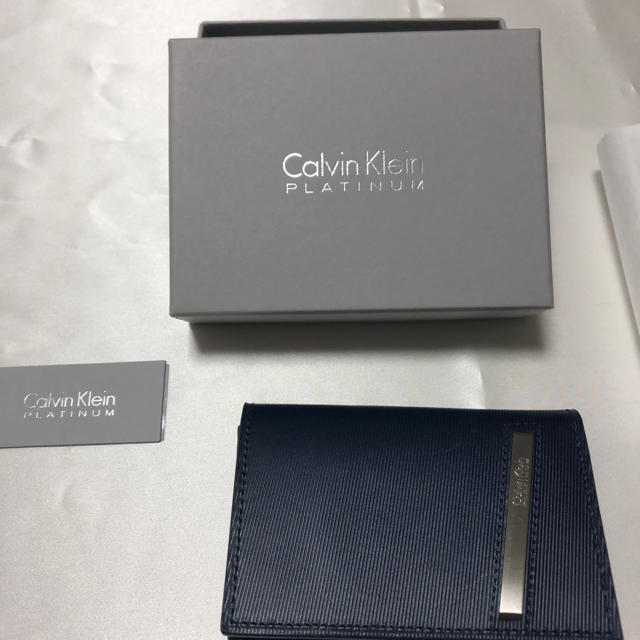 Calvin Klein(カルバンクライン)の【未使用品】カルバンクライン  プラチナム　カードケース　名刺入れ メンズのファッション小物(名刺入れ/定期入れ)の商品写真