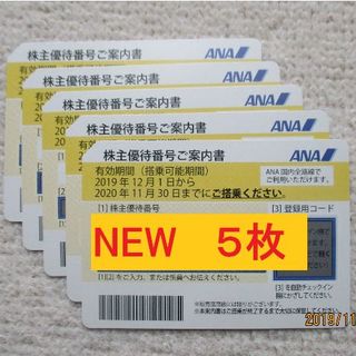 New☆ ANA(全日本空輸)株主優待券；５枚 (その他)