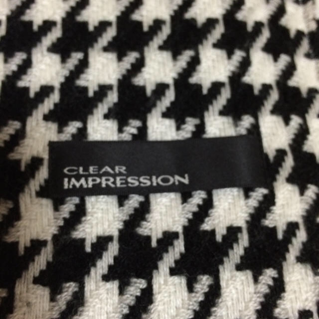 CLEAR IMPRESSION(クリアインプレッション)の千鳥柄マフラー レディースのファッション小物(マフラー/ショール)の商品写真