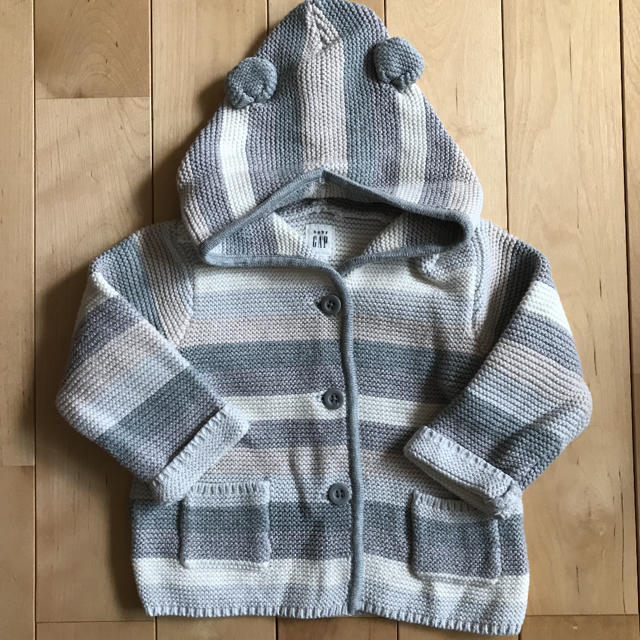 babyGAP(ベビーギャップ)のbabygap くま耳　カーディガン キッズ/ベビー/マタニティのベビー服(~85cm)(カーディガン/ボレロ)の商品写真