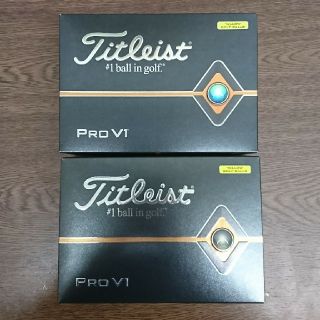 タイトリスト(Titleist)の【最新】【イエロー】タイトリスト PRO V1 ゴルフボール 2ダース(その他)