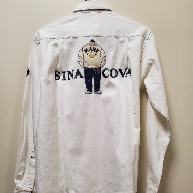 SINACOVA(シナコバ)の【人気即完売商品※新品未着用タグ付き】SINA COVA ホワイトデニムシャツ メンズのトップス(シャツ)の商品写真