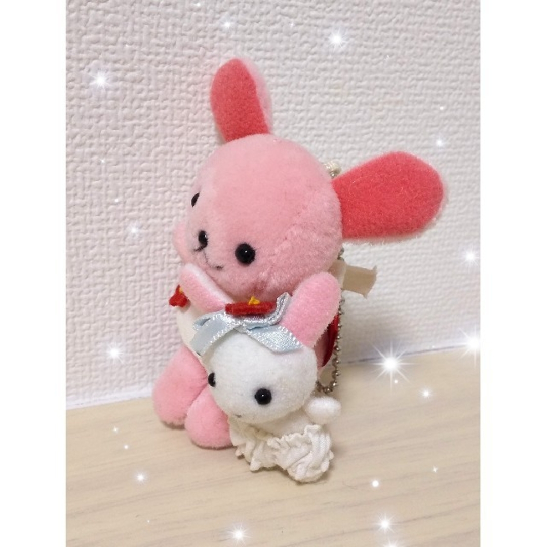 ◎うさちゃん親子♪ぬいぐるみキーホルダー エンタメ/ホビーのおもちゃ/ぬいぐるみ(キャラクターグッズ)の商品写真