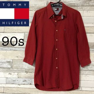 トミーヒルフィガー(TOMMY HILFIGER)の【限定値下げ中‼️】トミーヒルフィガー　刺繍ロゴ ビッグサイズ BDシャツ　XL(シャツ)