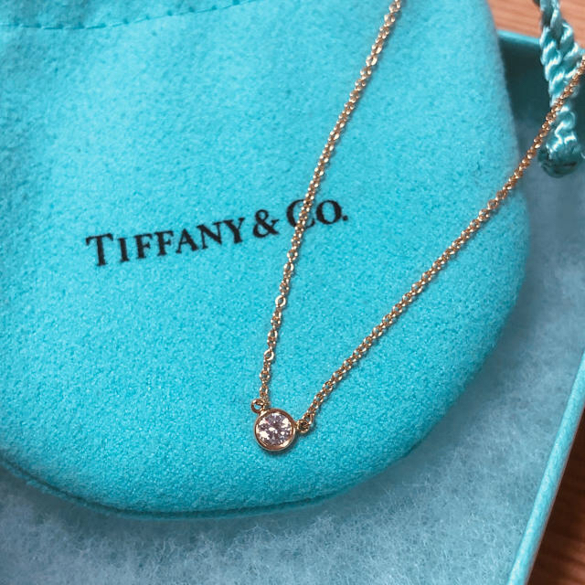 Tiffany & Co.(ティファニー)のTiffany 0.14ct バイザヤード  K18 ネックレス ダイヤモンド レディースのアクセサリー(ネックレス)の商品写真