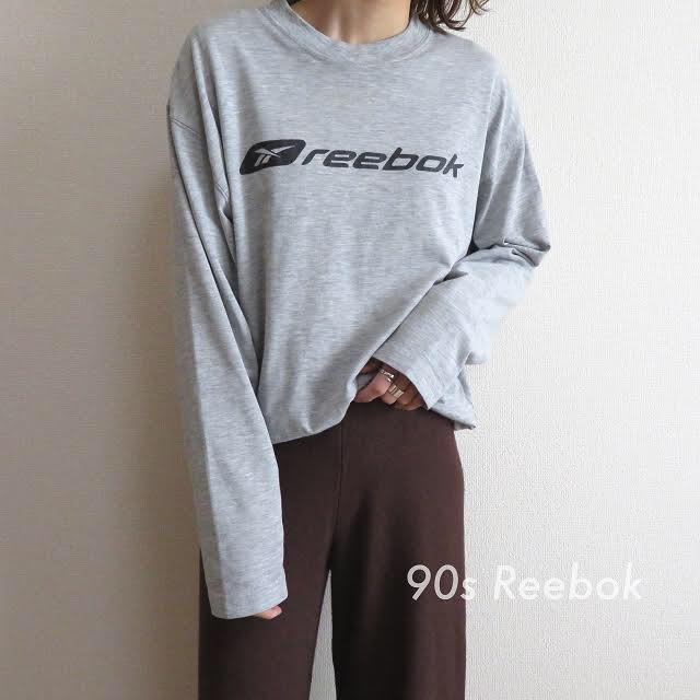 90s Reebok ロングTシャツ グレー リーボック  vintage