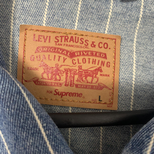 Supreme(シュプリーム)のSupreme Levi's Pinstripe Trucker Jacket メンズのジャケット/アウター(Gジャン/デニムジャケット)の商品写真