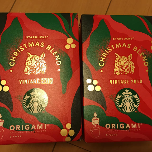 Starbucks Coffee(スターバックスコーヒー)のスターバックス オリガミ クリスマスブレンド2箱 6cup×2 食品/飲料/酒の飲料(コーヒー)の商品写真