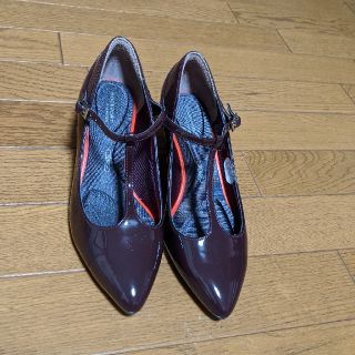 ロックポート(ROCKPORT)のロックポート　Tストラップパンプス エナメル　ボルドー　24cm(ハイヒール/パンプス)