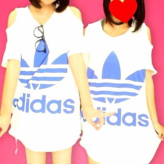 Adidas Adidas 肩あき Tシャツ Bigの通販 By bi アディダスならラクマ