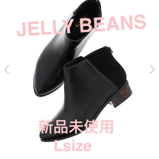ジェリービーンズ(JELLY BEANS)のジェリービーンズ  新品未使用　べっ甲ヒールショートブーツ 黒 L(ブーツ)