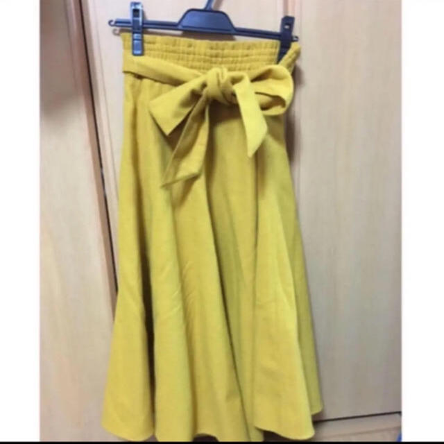 Mila Owen(ミラオーウェン)のミラオーウェン　ウエストリボンフレアスカート レディースのスカート(ひざ丈スカート)の商品写真