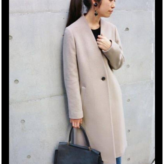 IENA(イエナ)のイエナ♡Vネックデザインノーカラーコート レディースのジャケット/アウター(ロングコート)の商品写真