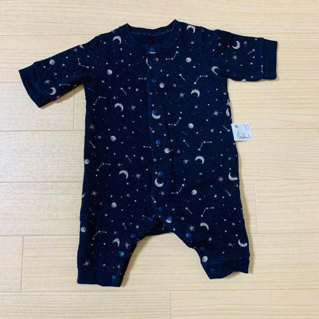 UNIQLO(ユニクロ)のUNIQLObaby ロンパース 60cm 2枚セット キッズ/ベビー/マタニティのベビー服(~85cm)(ロンパース)の商品写真