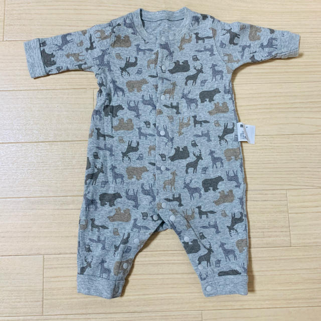 UNIQLO(ユニクロ)のUNIQLObaby ロンパース 60cm 2枚セット キッズ/ベビー/マタニティのベビー服(~85cm)(ロンパース)の商品写真